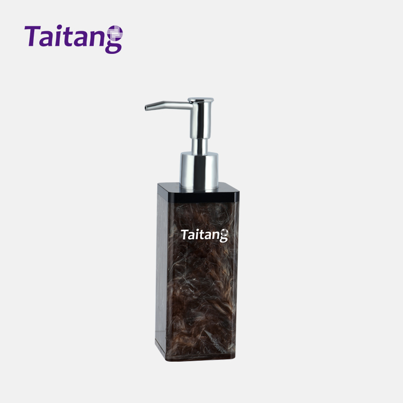 Dark Marble Pattern Hotel Amenity Set Luxury Resin Bathroom & Guestroom Accessories Collection