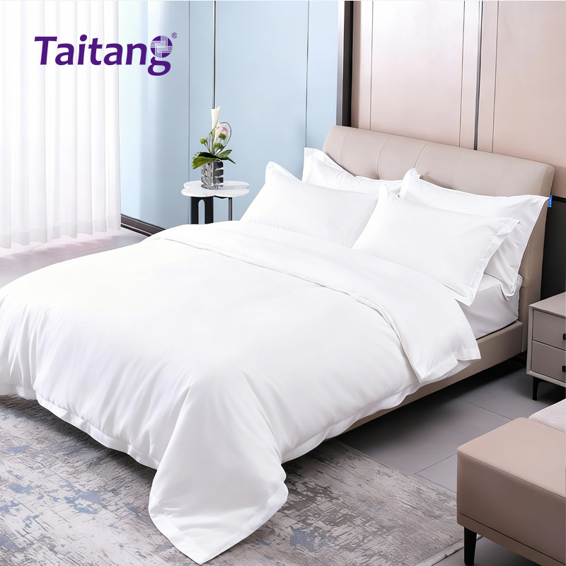1.2m Twin Bed Luxury Hotel Bedding Sets 300T Combed Cotton Satin Hotel Suite Bedding Wholesale