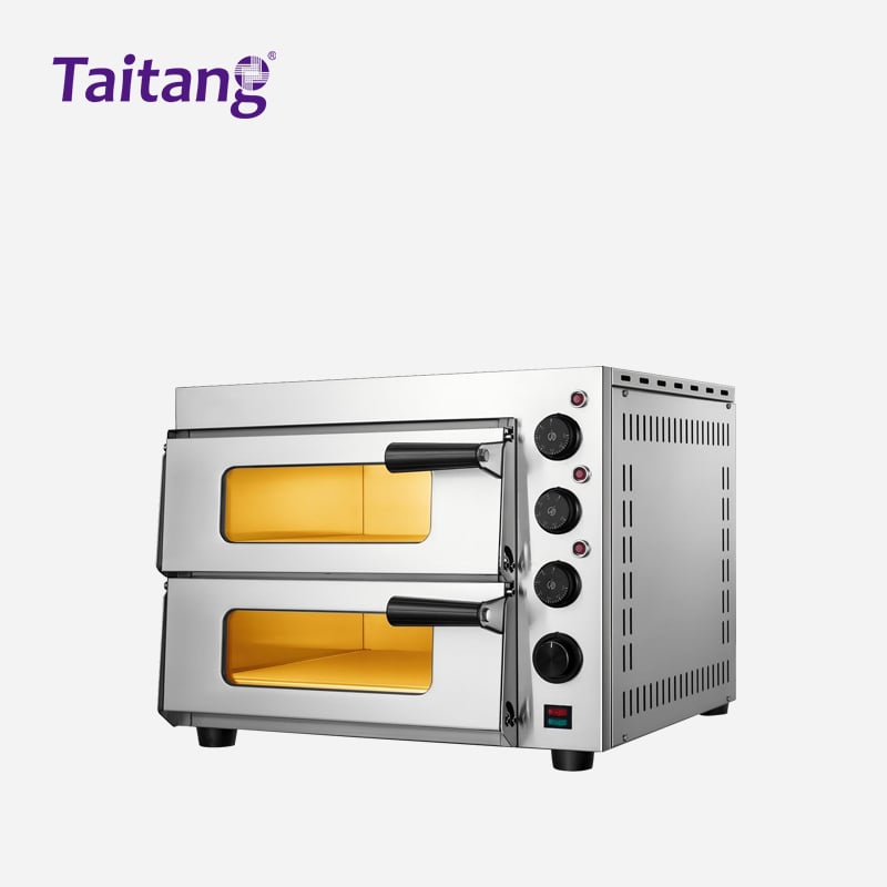 Double Deck Countertop Electric Pizza Oven for Commercial Use Industrial Pizza Oven for Hotels and Restaurants
