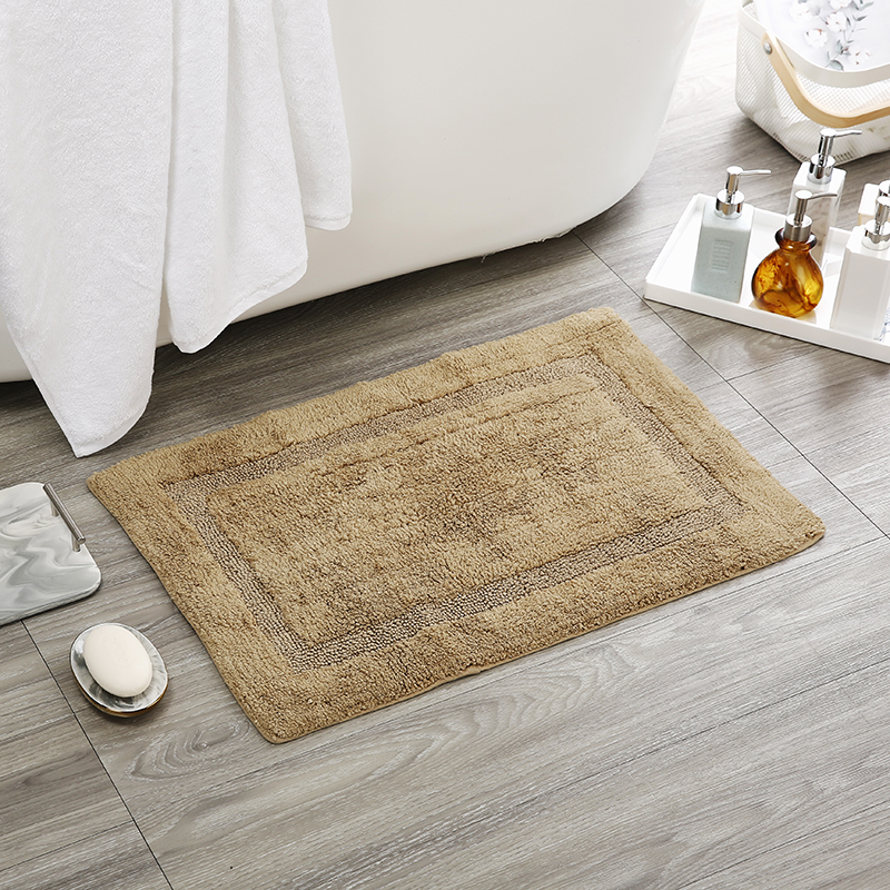 Hotel Bath Mat Wholesale 550g Heavyweight Hotel Bathroom Mats Embossed Double-Border
