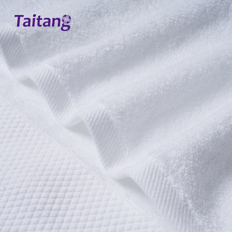 Hotel Towel Collection Luxury Embroidered White Cotton Bath Towels Wholesale