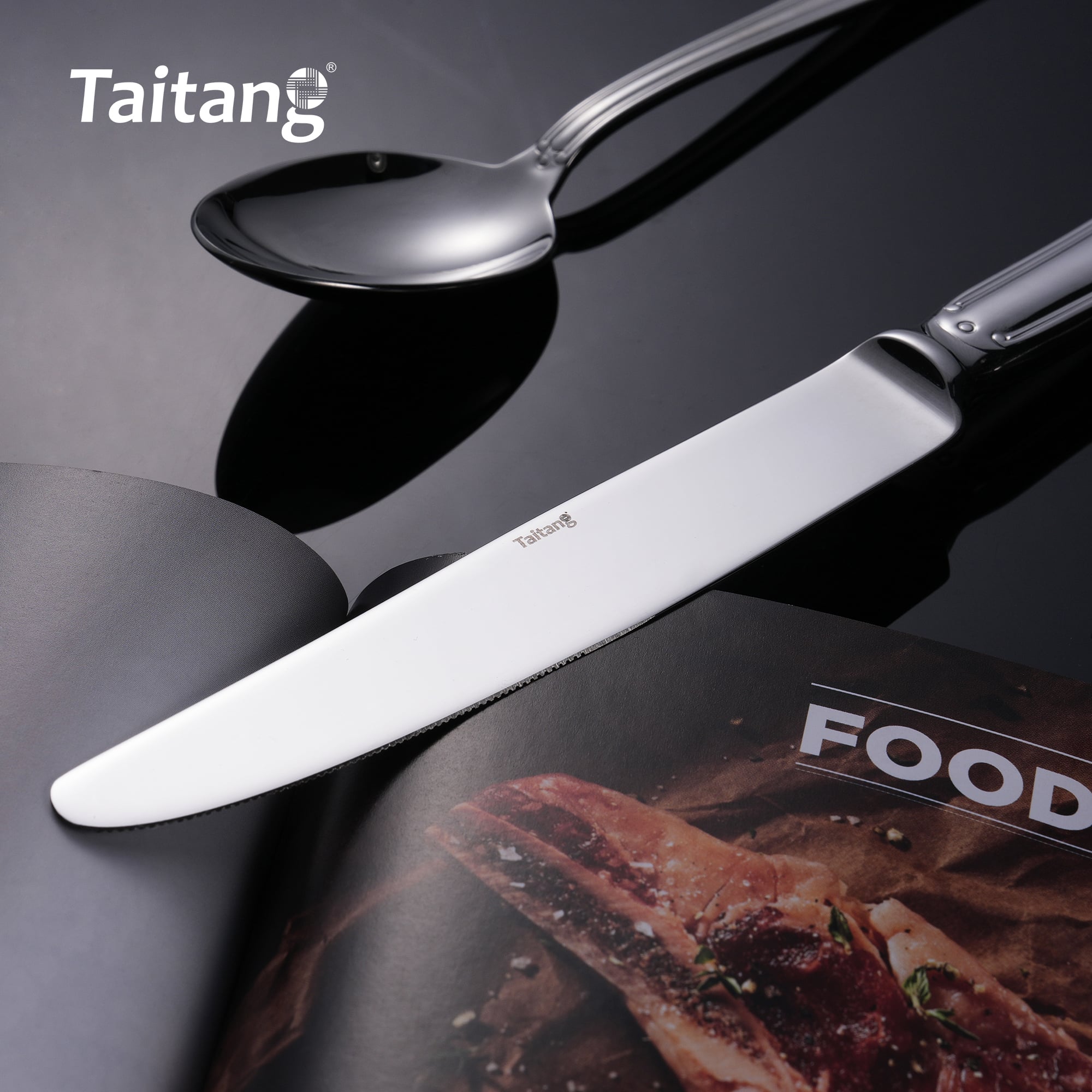 Premium Stainless Steel Restaurant Cutlery Set Luxury Hotel Flatware Collection with Custom Logo Support