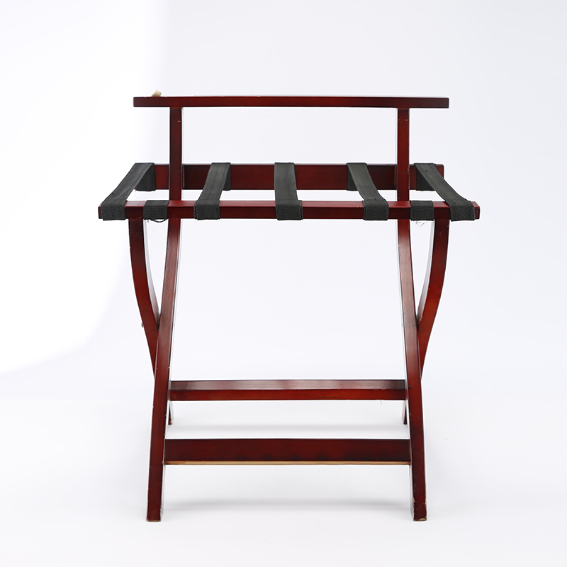 Luxury Wooden Folding Luggage Rack with Backrest