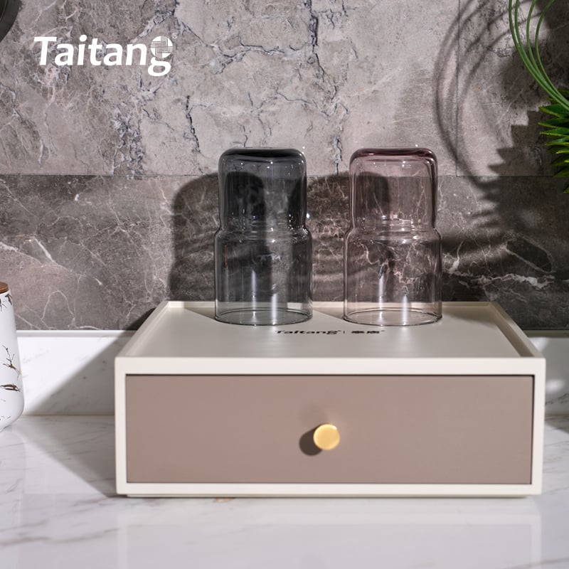 Tempered Glass Bathroom Tumbler Set Hotel Bathroom Drinking Glasses & Brushing Cups for Hospitality