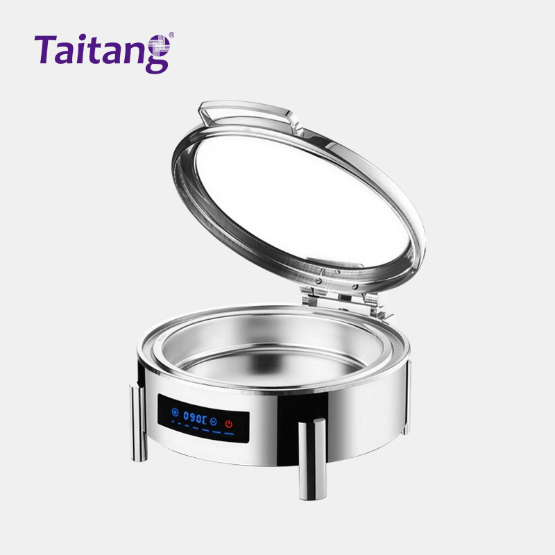 Stainless Steel Chafing Dish Electric Food Warmers Buffet Server with Display for Catering & Hotel Buffet Table Heater