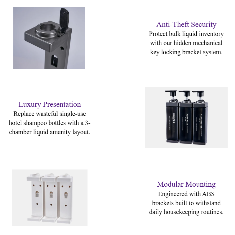 Luxury Shower Dispensers Wall Mounted 500ml Commercial Shampoo Dispenser for Premium Hotel Bathrooms.png