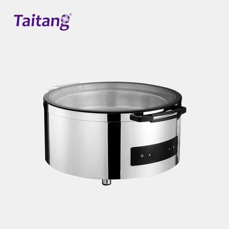 Electric Food Warmers Buffet Smart Dual Dry & Wet Heating 304 Stainless Steel Chafing Dish with Digital Thermostat