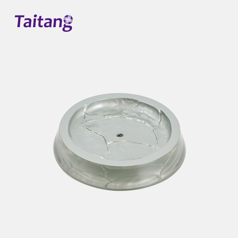 Pearl Green Eco-Resin Hotel Amenity Tray & Scallop Motif Vanity Accessories