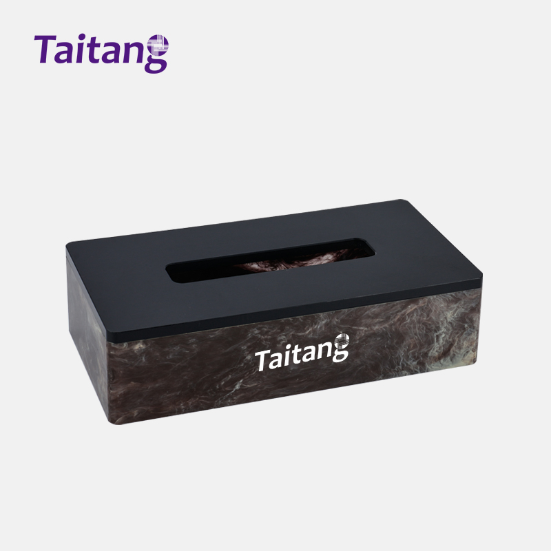 Dark Marble Pattern Hotel Amenity Set Luxury Resin Bathroom & Guestroom Accessories Collection