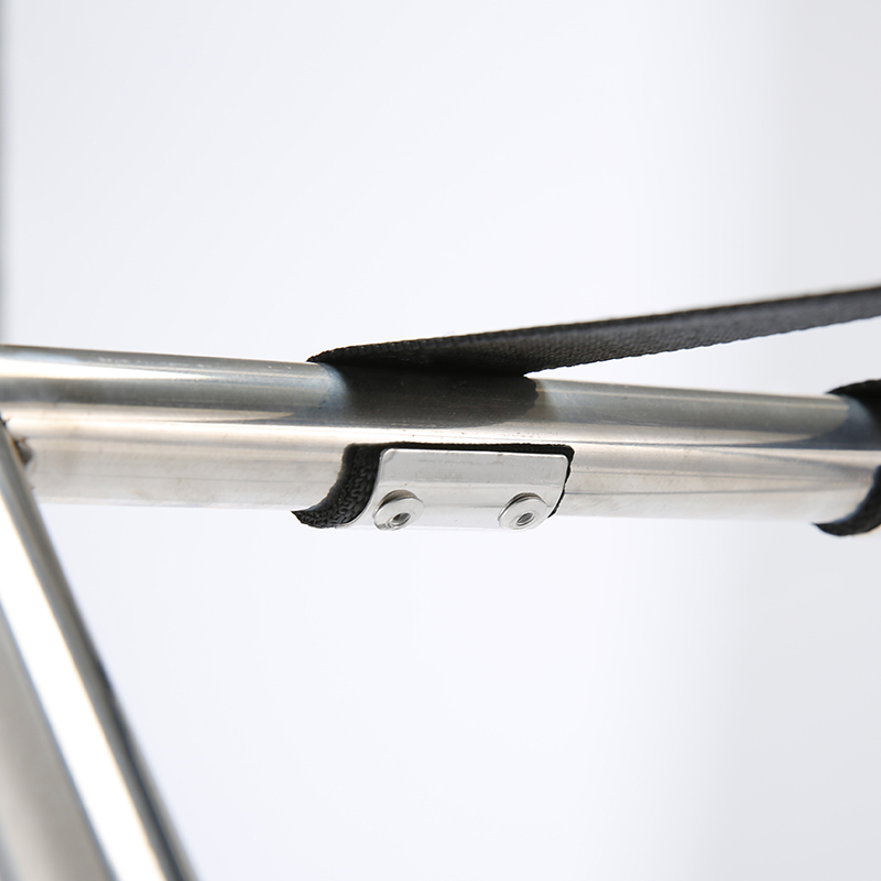 Estante plegable para equipaje de hotel en acero inoxidable premium con respaldo elevado