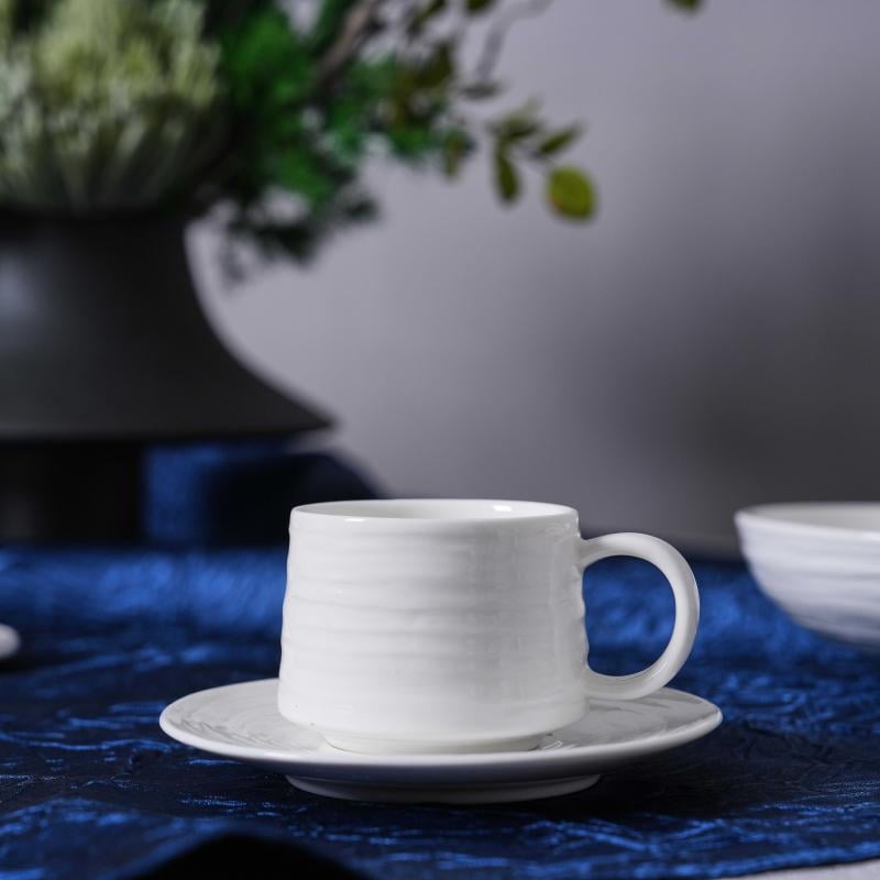 Commercial High-Fired Porcelain Dinnerware Set for Luxury Hotels & Restaurants