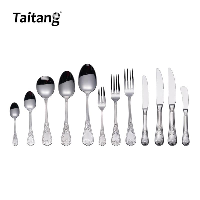 Royal Baroque Embossed Restaurant Cutlery Set 304 & 420 Steel Luxury Cutlery Set & Regal Table Accessories