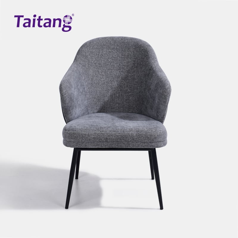 3. Ergonomic Front Profile of Taitang Contemporary Upholstered Hospitality Armchair.jpg