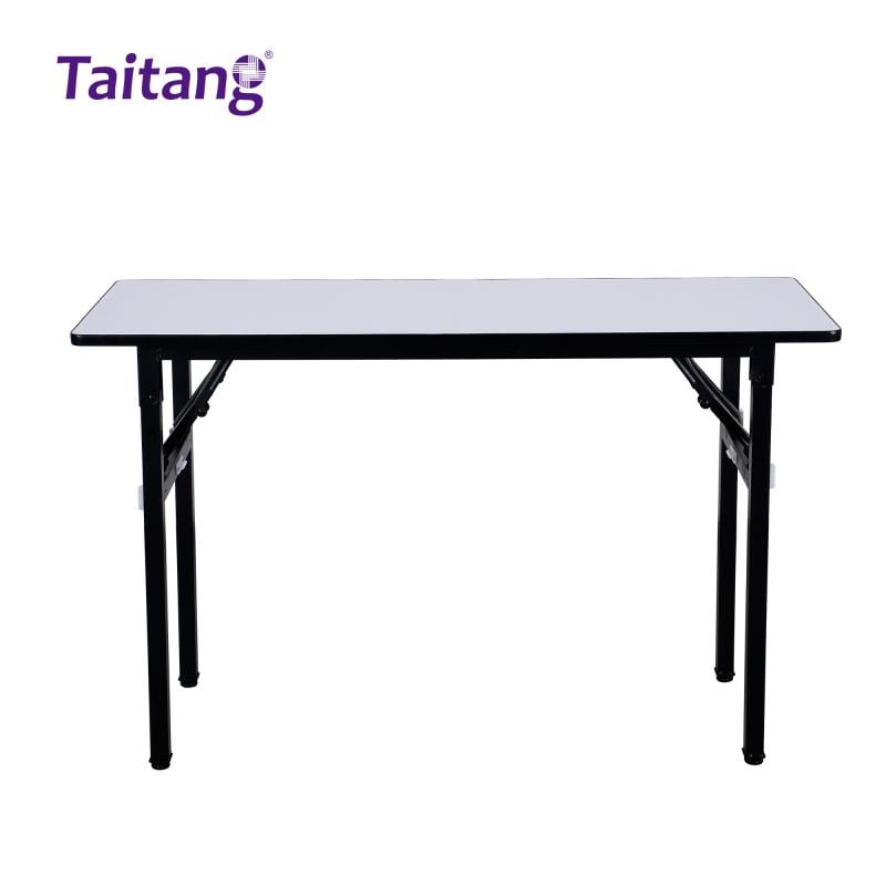 120cm Foldable Hotel Conference Table Commercial-Grade PVC Surface Banquet Table Wholesale Hotel Furniture & Supplies