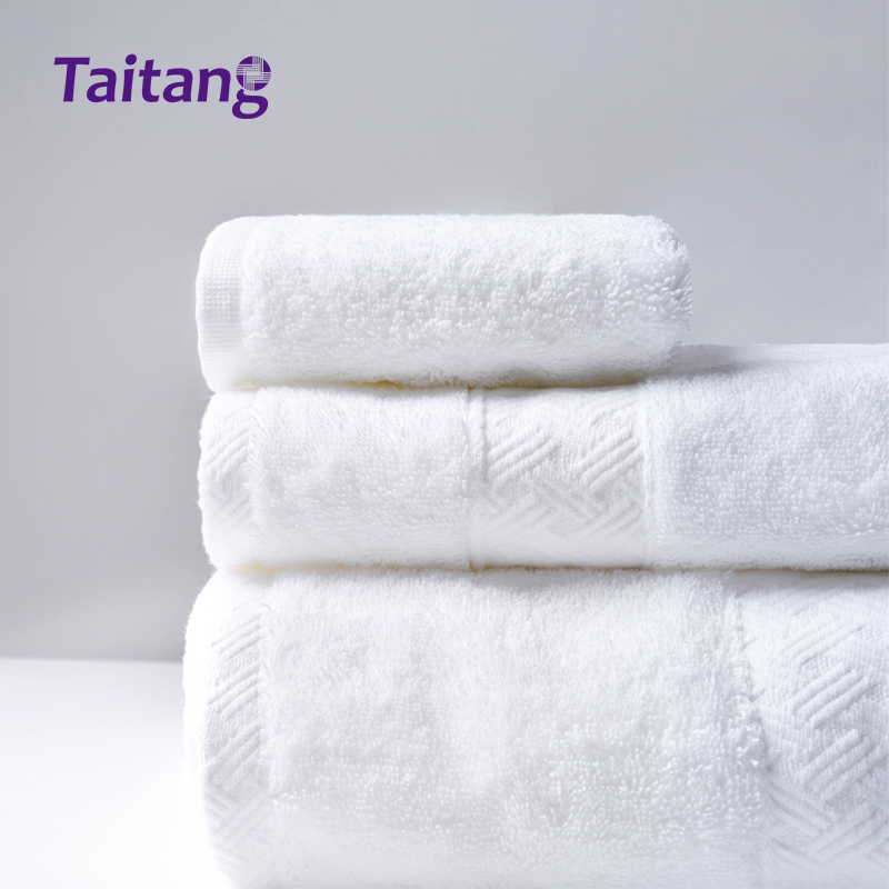 Luxury Hotel Towels Wholesale Commercial Mesh Grid Dobby Cotton Towel Collection