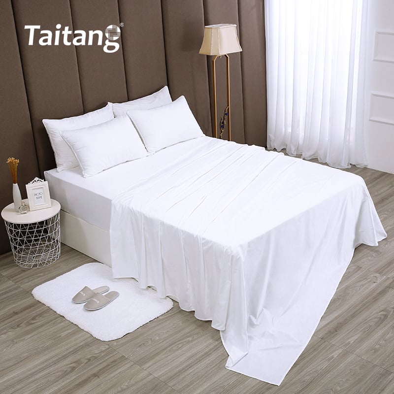 Cotton Sateen Hotel Bed Sheets Luxury Hotel Bed Linen with Customizable Thread Count & Sizes for Hotel Style Bedding