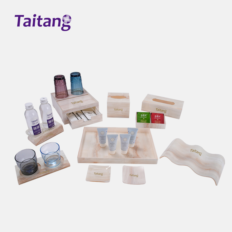 European Resin Hotel Amenity Tray and Guestroom Accessory Set for 4-5 Star Luxury Hotels