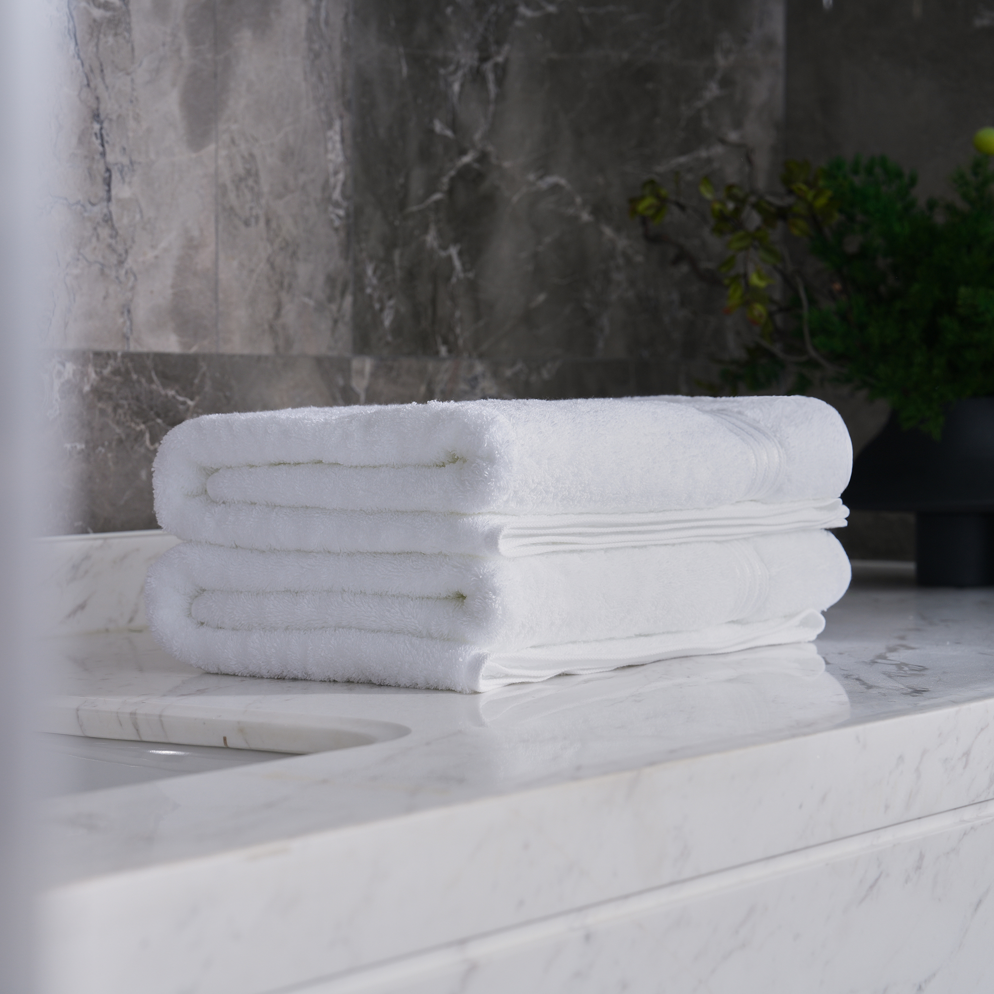 Khăn tắm khách sạn cao cấp 100% cotton, khăn tắm khách sạn dày dặn 16S với viền satin bóng mờ nổi bật