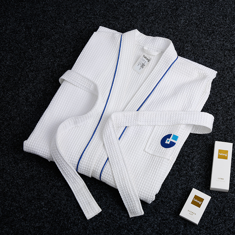 Folded Hotel Waffle Bathrobe with Guest Amenities - B2B Supply.jpg