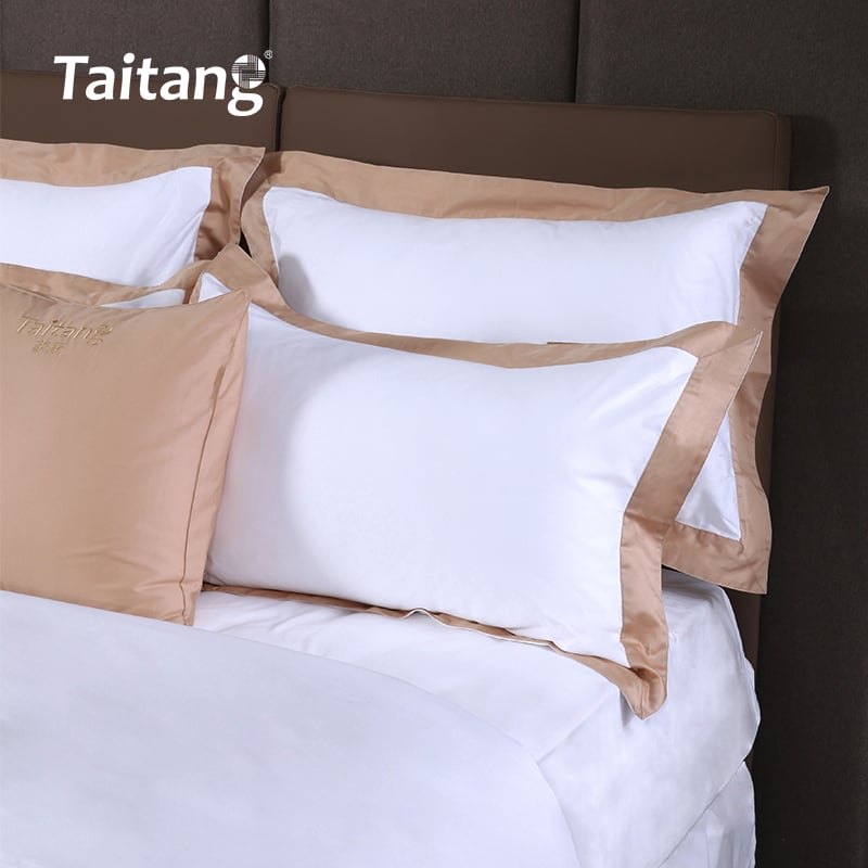 Luxury Hotel Bedding 300TC Cotton Sateen Hotel Style Bedding with French Flange Hotel Bed Sheets & Duvet Cover