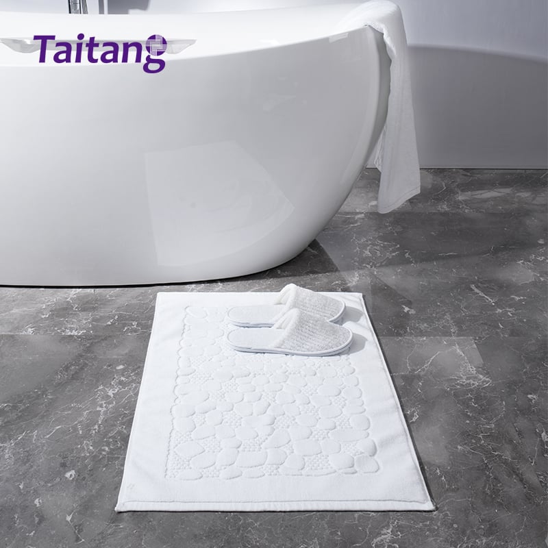 32S Cobblestone Jacquard mehmonxona bath mat sovunlik 400 g kommersial paxta bath ruglar, lyuks mehmonxonalar va spa markazlari uchun