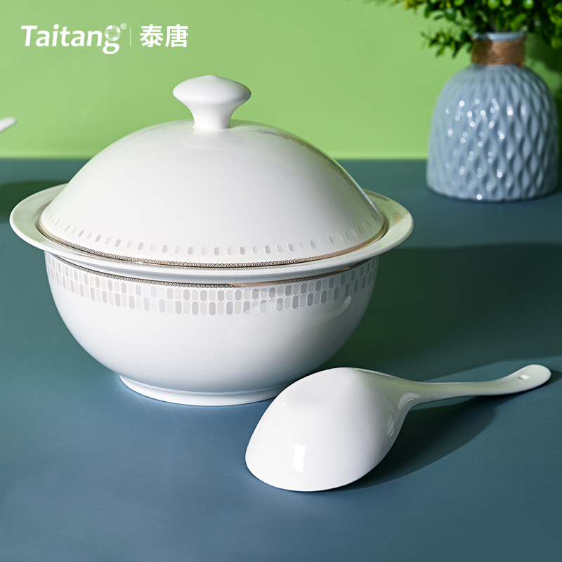Spring Breeze Luxury Fine Bone China Dinnerware Set Elegant Bone Porcelain China Tableware Set for 5-Star Hotels