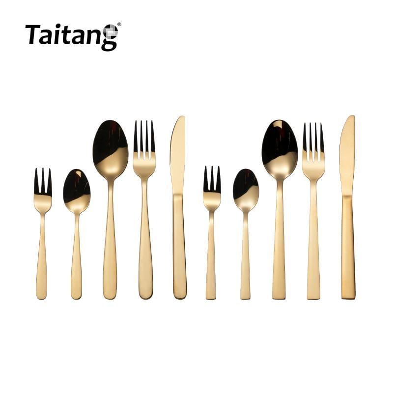 Luxury Gold Restaurant Cutlery Set Premium Stainless Steel Flatware for 5-Star Hotel & Fine Dining Banquets