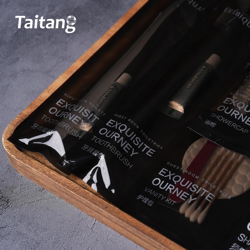 Translucent Grey Custom Hotel Amenities Kit Guest Bathroom Toiletries & Luxury Vanity Kits for Hotels & Resorts