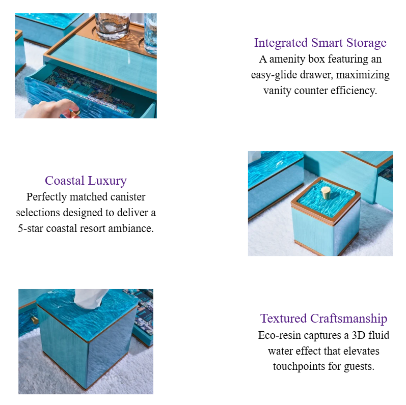 Luxury Ocean Wave Resin Hotel Amenities Set Blue & Gold Hospitality Tray Amenity Box for 5-Star Resorts.png