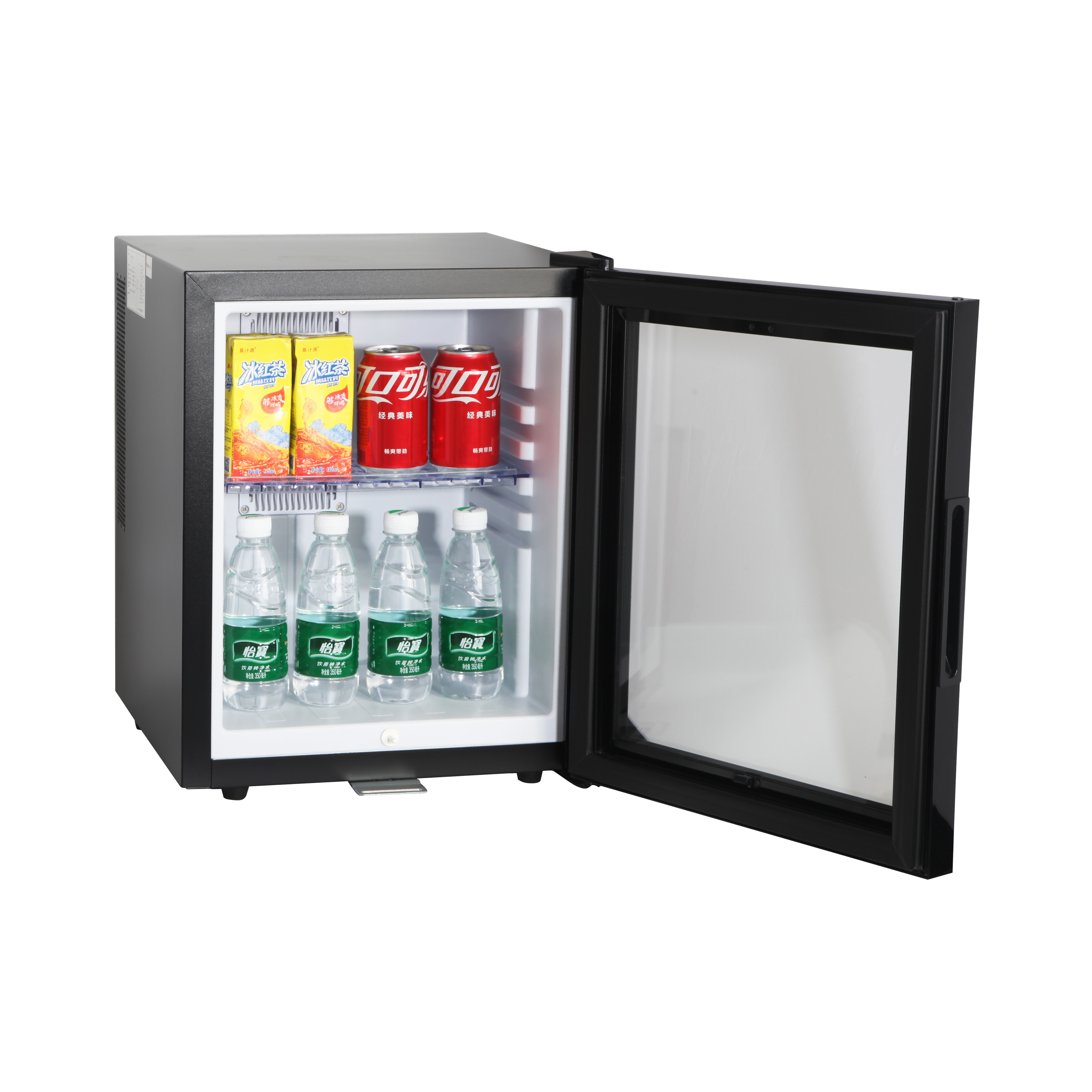 32-Liter-ultraleiser Hotel-Minibar mit energiesparendem Sichtfenster-Kühlschrank für luxuriöse Gästezimmer