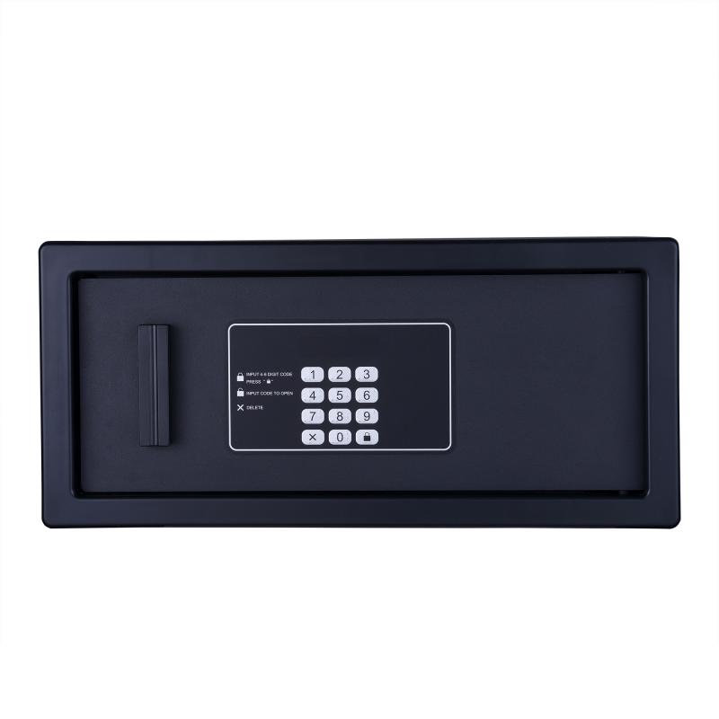 Taitang fully automatic electronic hotel room safe box - front view in matte black.jpg