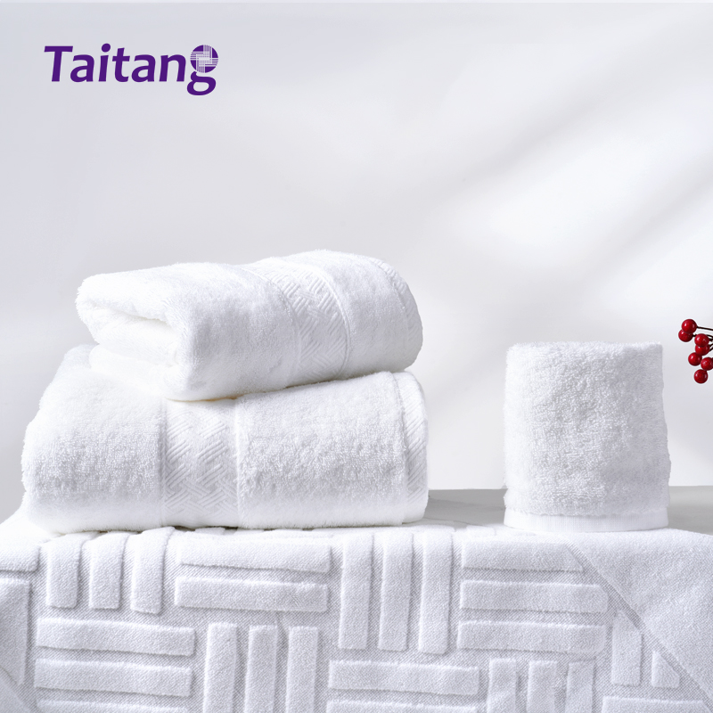 Luxury Hotel Towels Wholesale Commercial Mesh Grid Dobby Cotton Towel Collection
