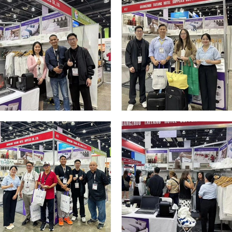 Photo of industry professionals and Taitang staff at WOFEX 2026, highlighting global hotel operating supplies.png