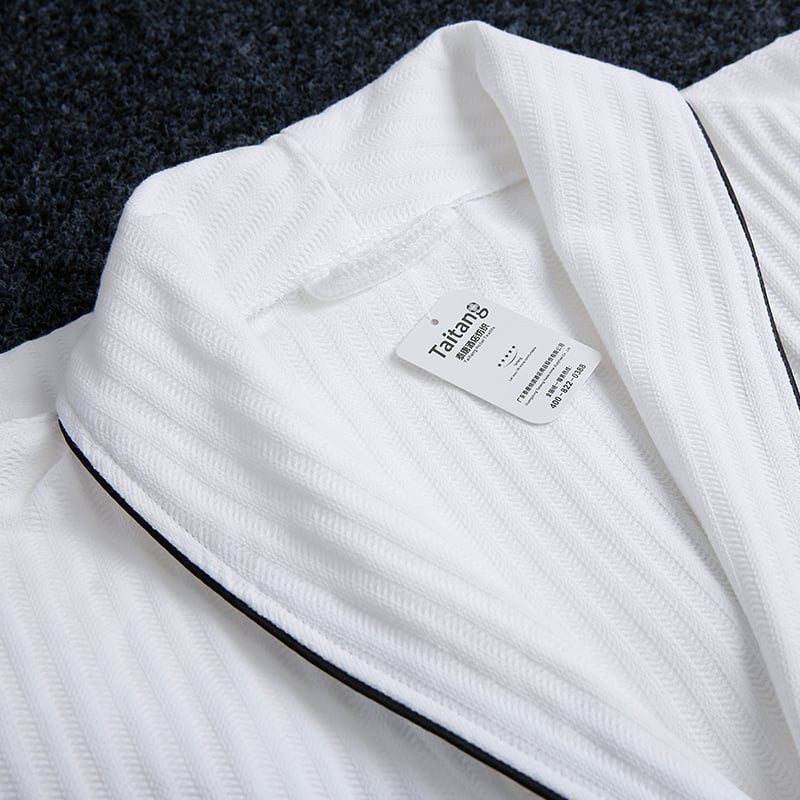 Close-up Taitang Neck Label and Shawl Collar Detail hotel linen supplier.jpg