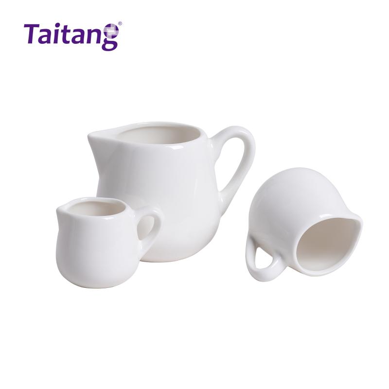Ceramic Milk Cream Jug and Sugar Bowl Set Bulk Porcelain Coffee Service Accessories