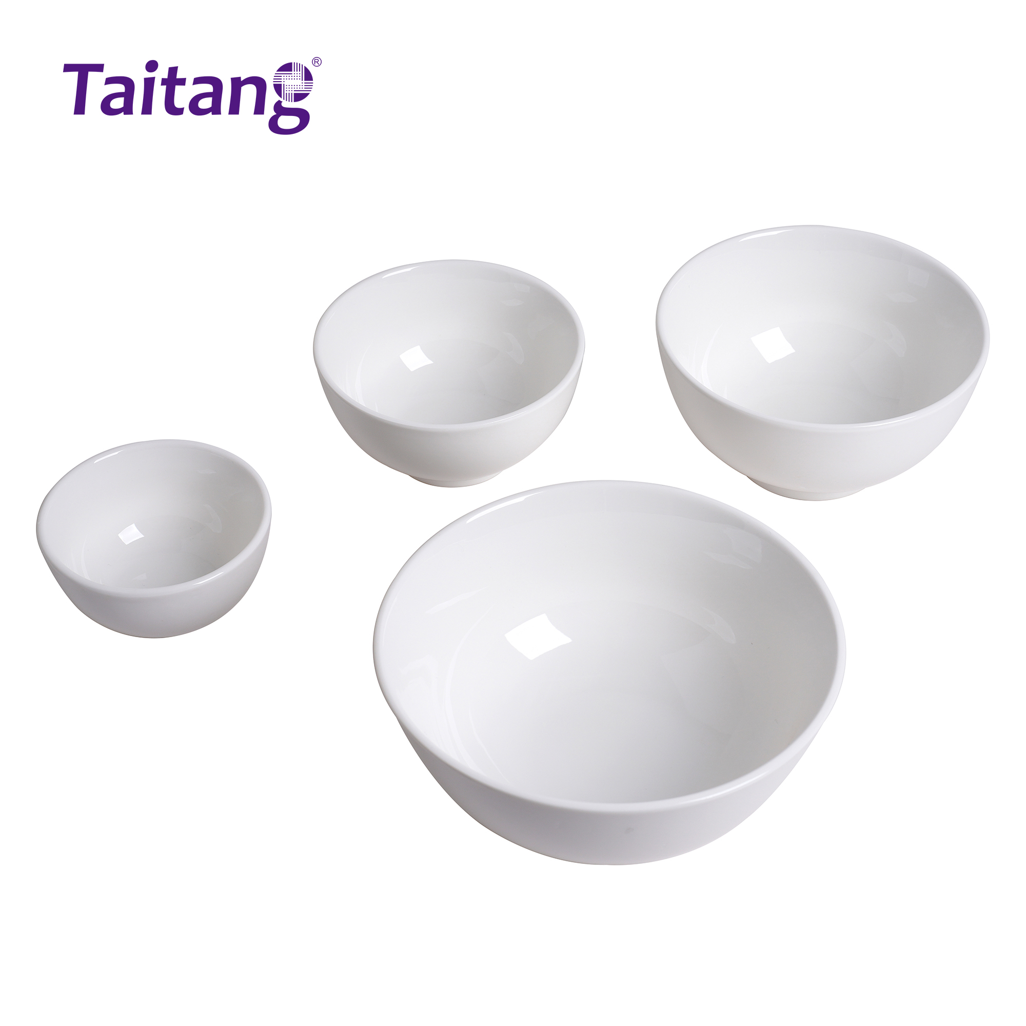 Dinner Bowls White Ceramic Bowls for Hotels & Restaurants Wholesale Sizes 4