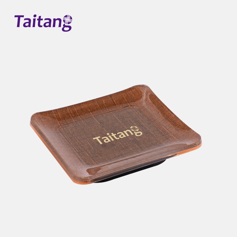 Warm Brown Acrylic Hospitality Tray & Minibar Tea Station Organizers for 4-Star Boutique Hotels