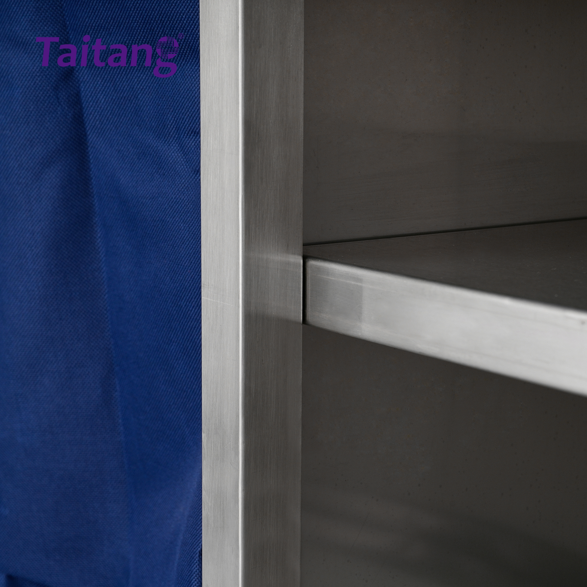 Stainless Steel Hotel Housekeeping Trolley Professional Room Service Cart with Large Capacity Blue Bags