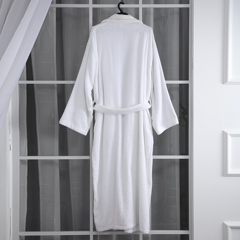 Luxury Hotel Bathrobes Double-Sided Terry Towelling Bathrobe with Classic Shawl Collar for 5-Star Hotels & Spas
