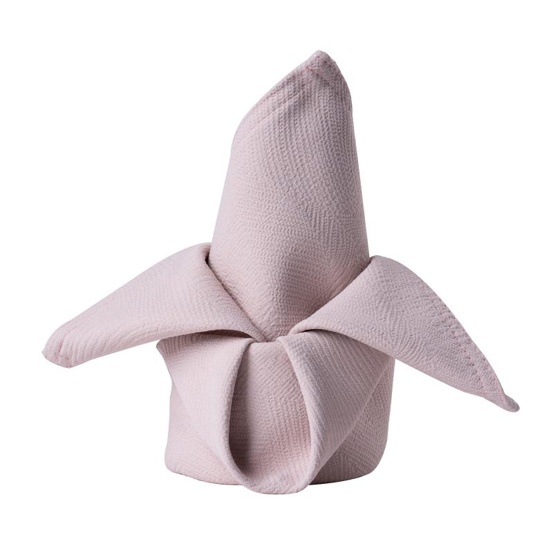 Khăn ăn khách sạn chất liệu cotton-linen màu hồng sen, kích thước 50x50 cm – Thiết bị phục vụ khách sạn cao cấp, khăn trải bàn khách sạn sang trọng cho lễ cưới và tiệc, bán sỉ