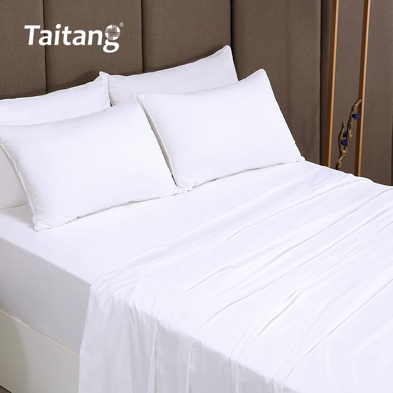 Cotton Sateen Hotel Bed Sheets Luxury Hotel Bed Linen with Customizable Thread Count & Sizes for Hotel Style Bedding
