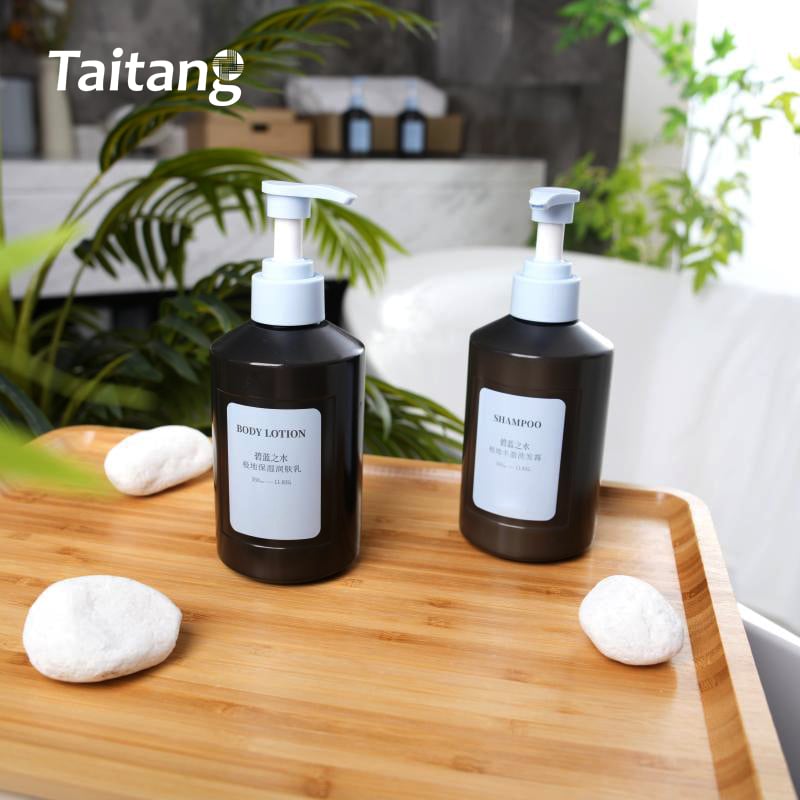 Luxury Polar Water Hydrating Hotel Amenities Bulk Set 350ml Refillable Dispenser Bottles Custom Guest Toiletries Wholesale