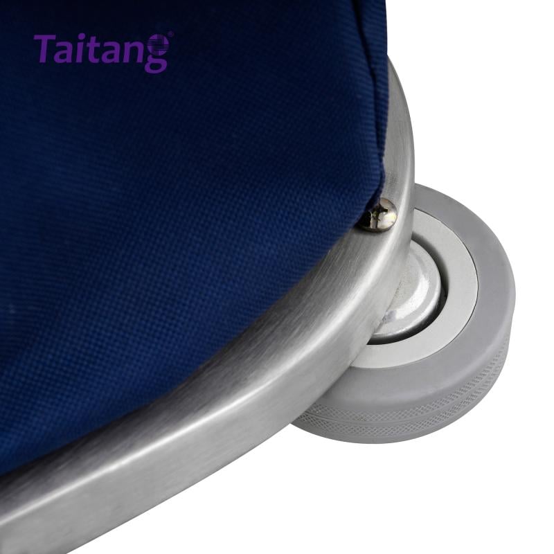 Stainless Steel Hotel Housekeeping Trolley Professional Room Service Cart with Large Capacity Blue Bags
