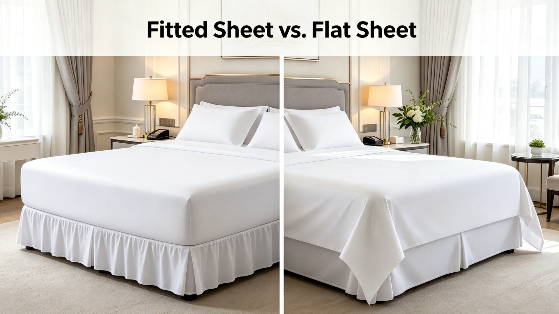 Fitted Sheet vs. Flat Sheet for Hotels: Which Is Best for Your Property?