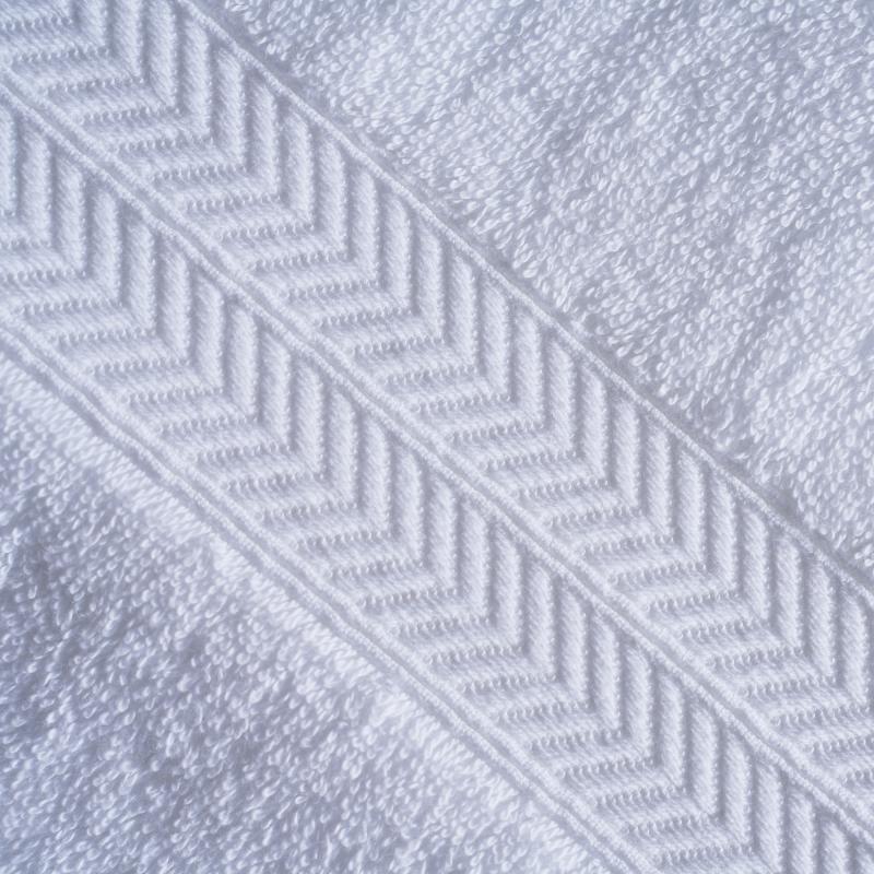 Cotton Hotel Bath Towel Sets 16S Heavyweight Thick Hotel Towels with Double Chevron Satin Border
