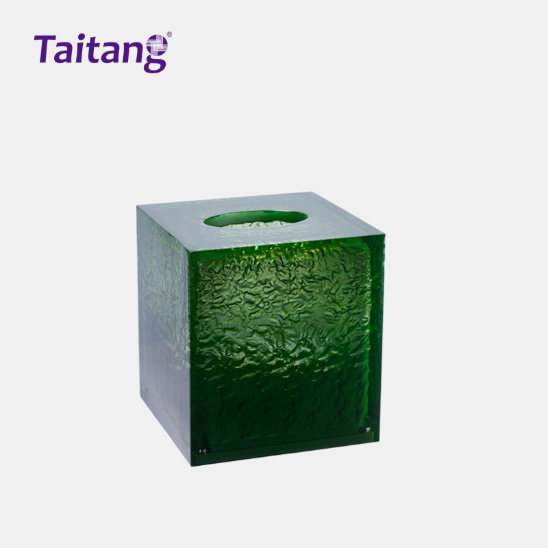 Glacier Green Translucent Resin Hotel Amenity Tray & Room Accessories Set