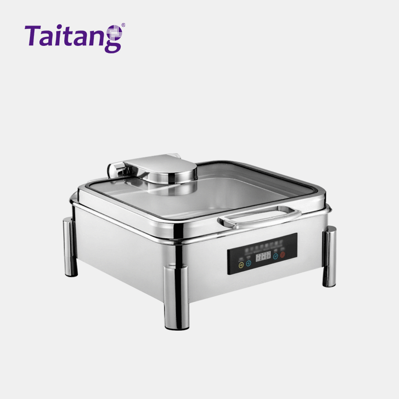 Stainless Steel Chafing Dish Electric Food Warmers Buffet Server with Display for Catering & Hotel Buffet Table Heater