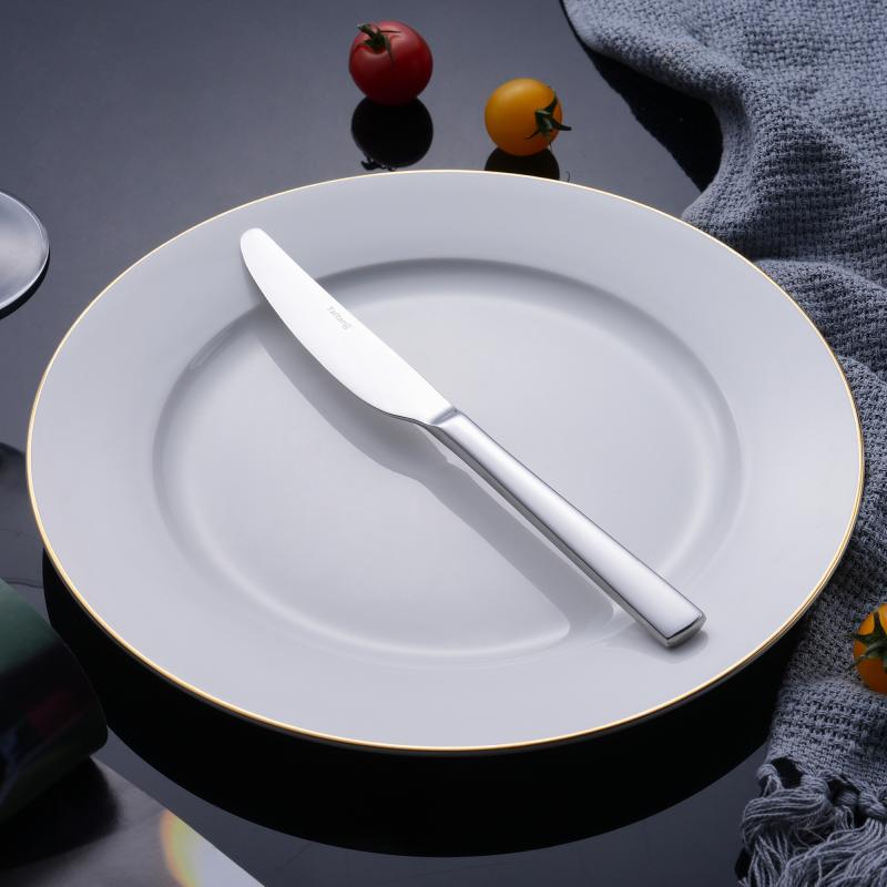 Square-Edge Restaurant Cutlery Set 201 Steel Table Accessories & Serving Cutlery Set for Hotels, Luxury Lounges