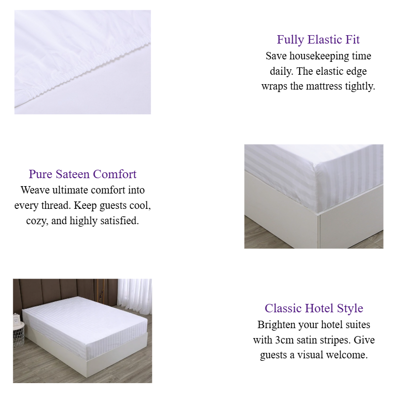 Cotton 3cm Satin Stripe Fitted Bedsheet Custom Luxury Hotel Quality Bed Linen & Sheets Wholesale.png