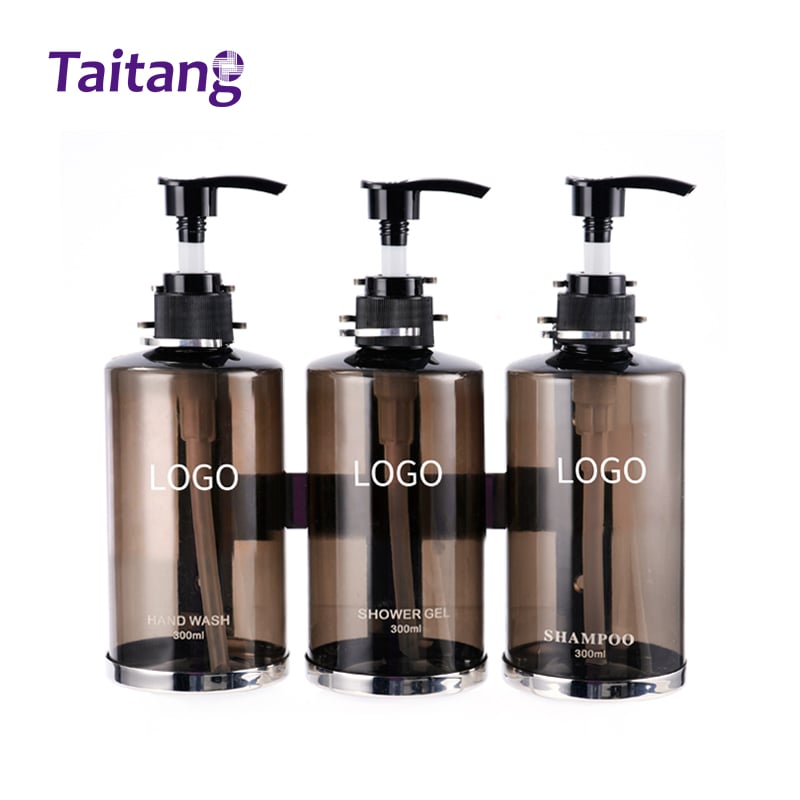Triple Stainless Steel Wall Mounted Soap Dispenser Holder with 300ml Refillable Bottles